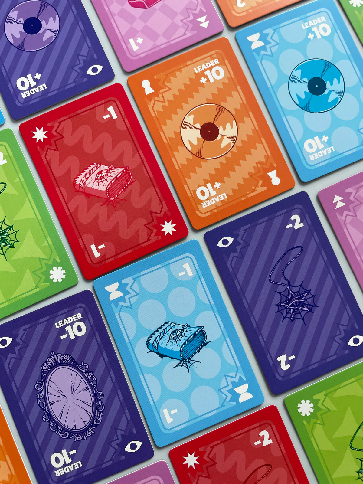 Close-up of Flea Market cursed item cards