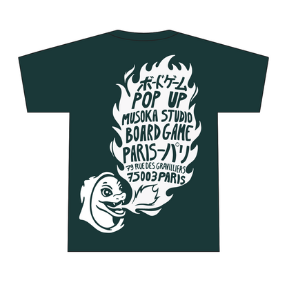 Musoka BG Club forest green t-shirt, back print detail