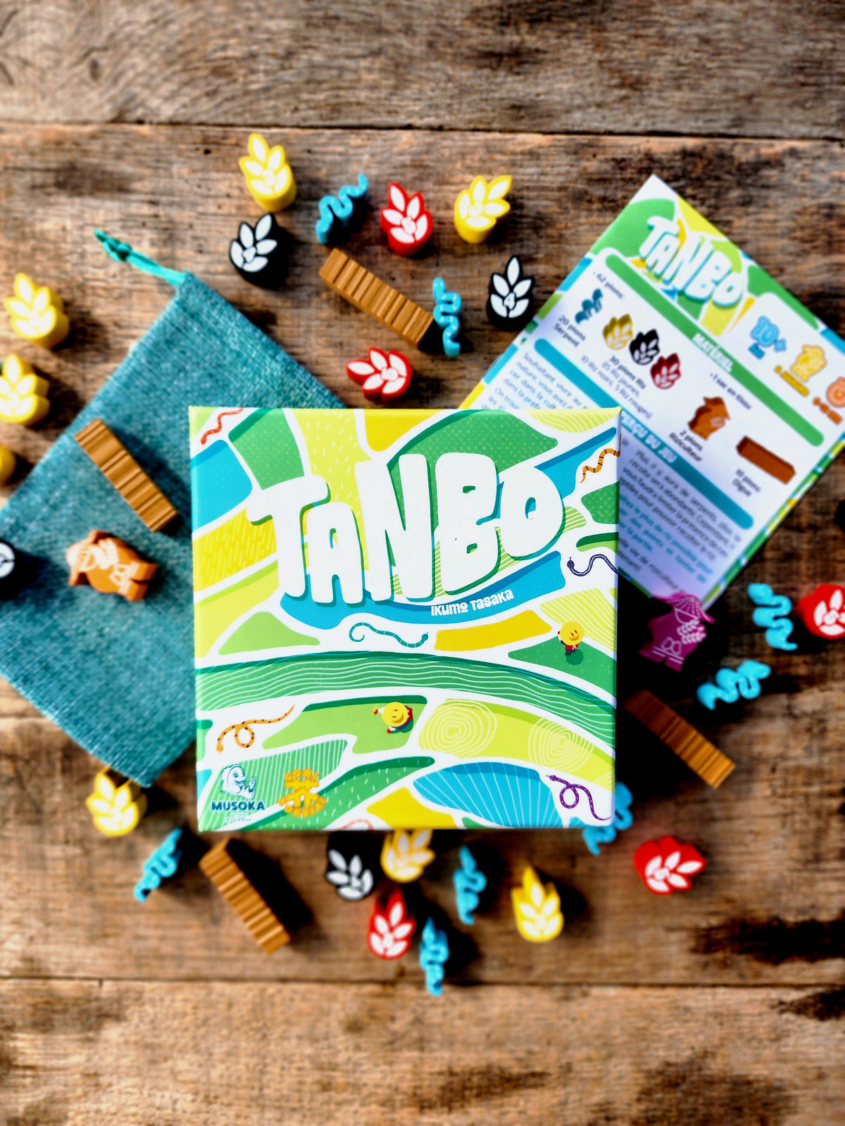 Tanbo rice paddy board set up for a game