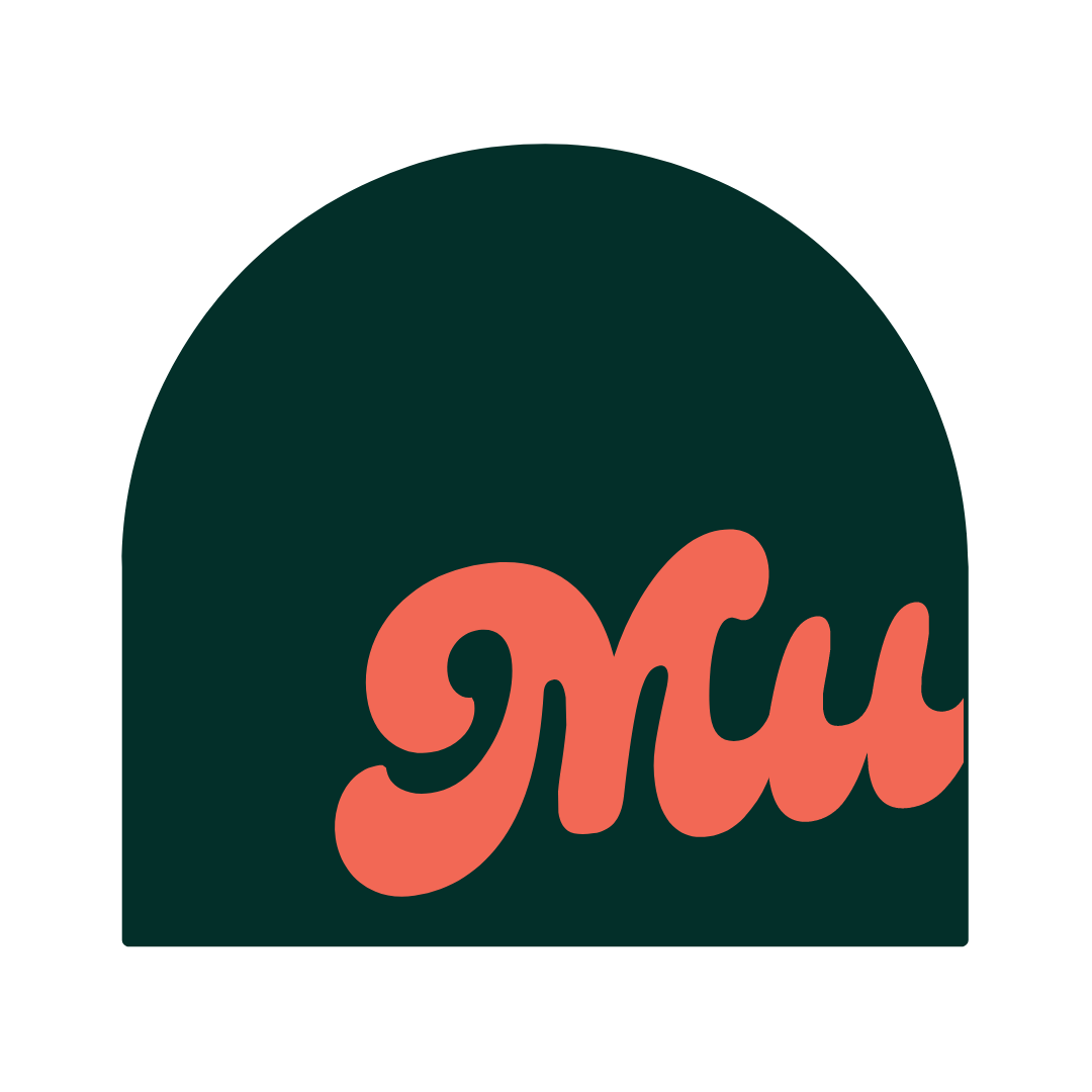 Musoka beanie in green and orange, 100% cotton, unisex one size