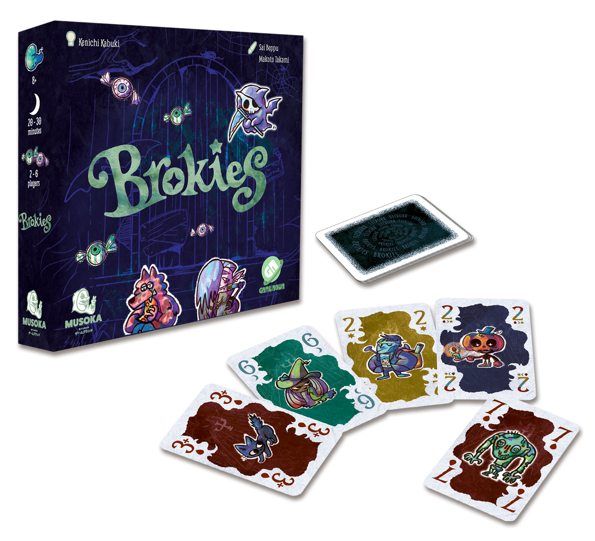 Brokies box and cards, exploded view
