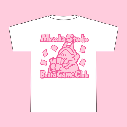 Musoka Dragon white and pink t-shirt, print detail