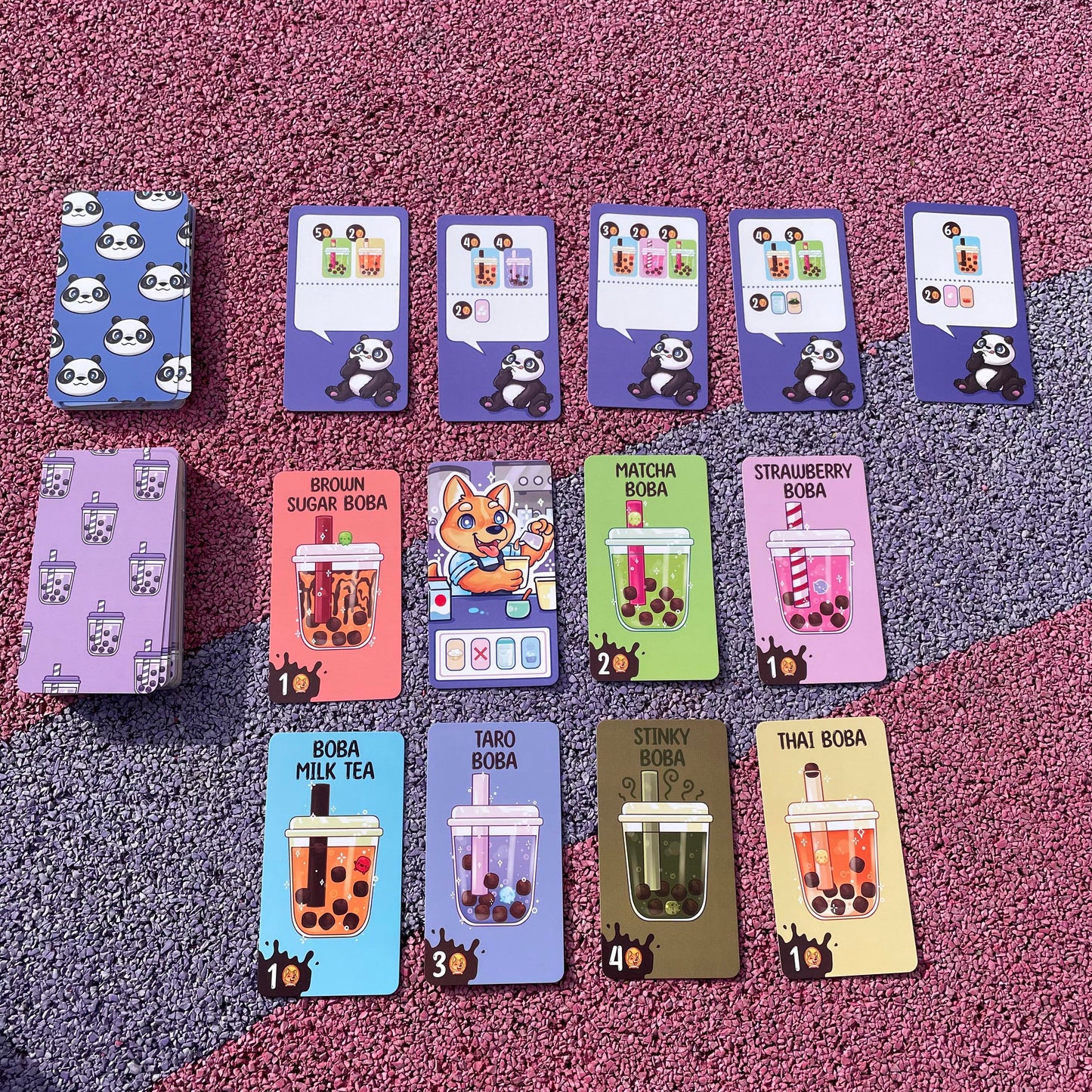 Close-up of Boba Life bubble tea cards and expired drink cards