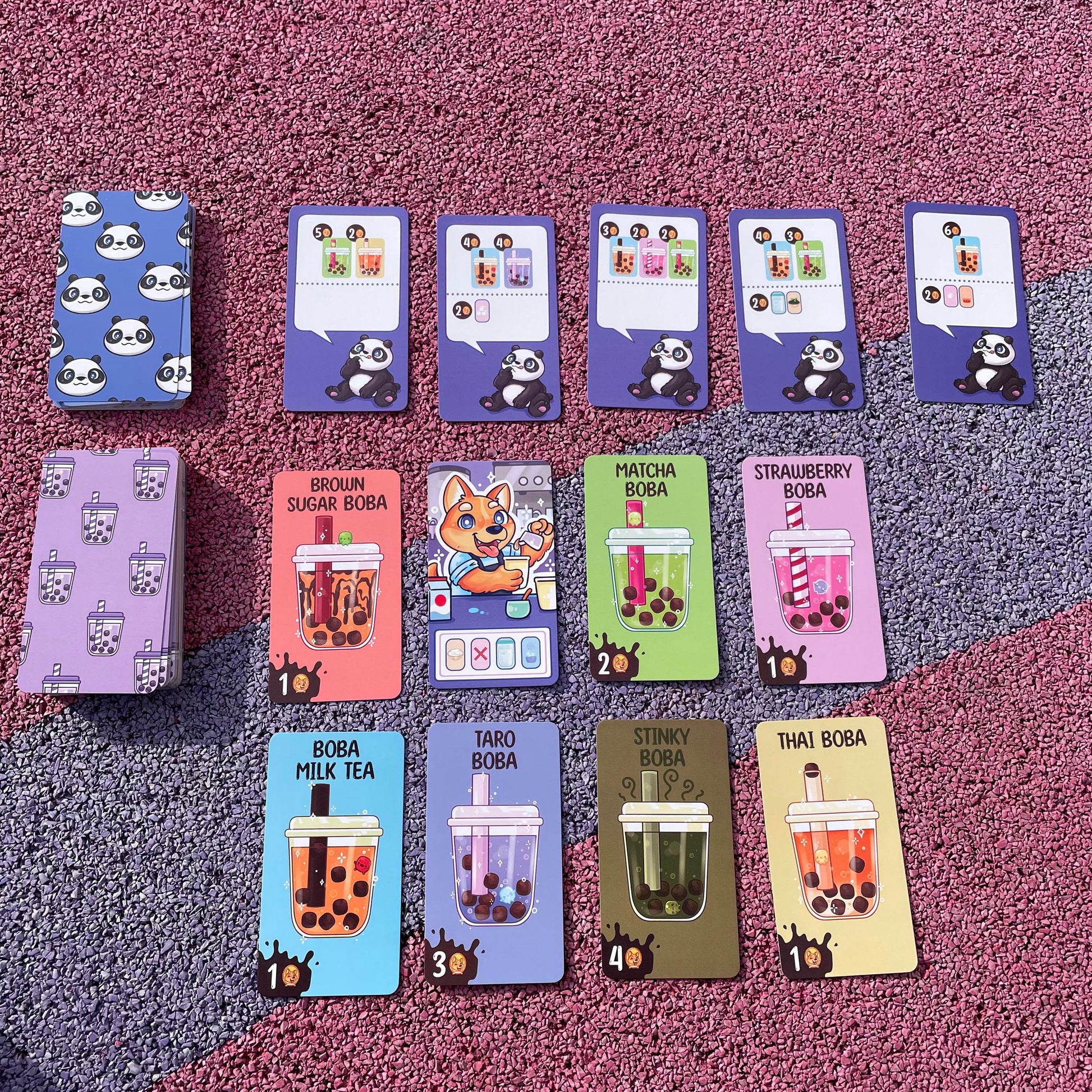 Close-up of Boba Life bubble tea cards and expired drink cards