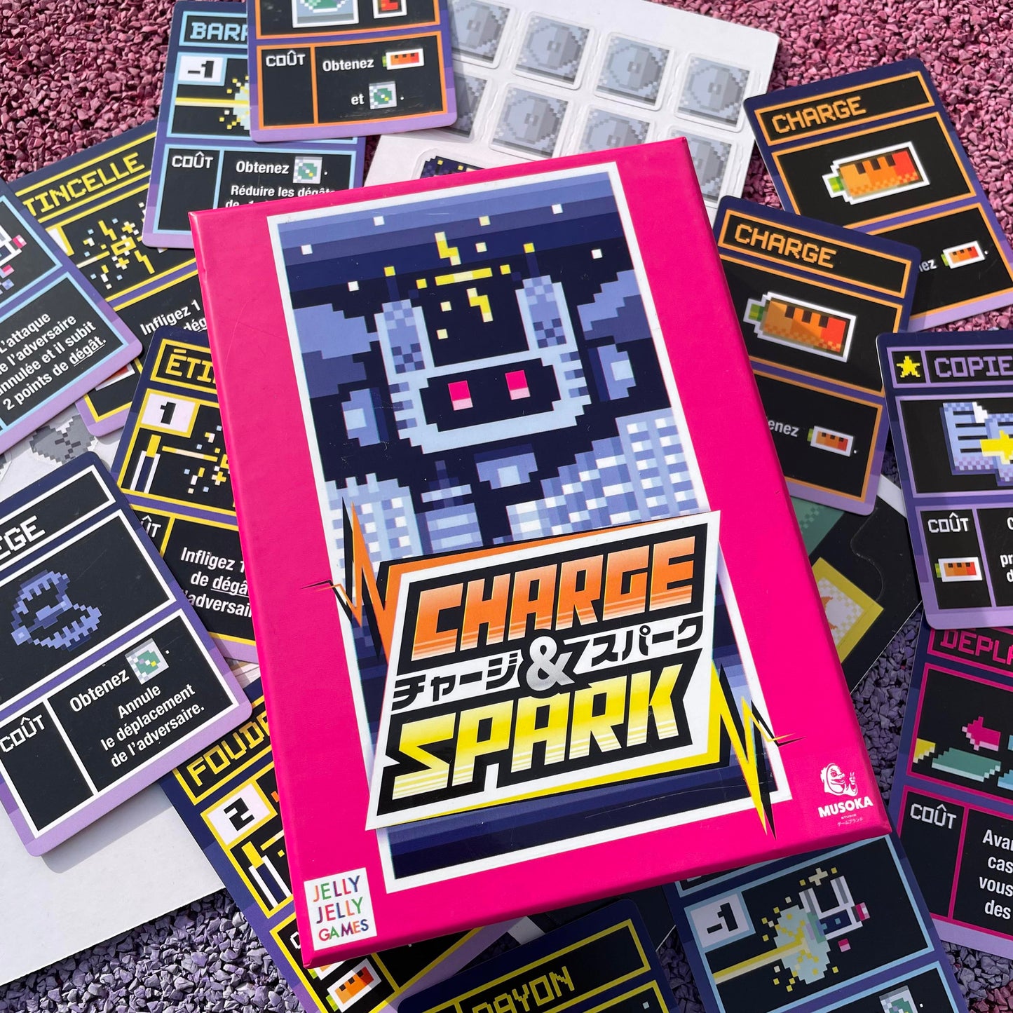 Charge & Spark robot cards: Lightning, Counter and Move