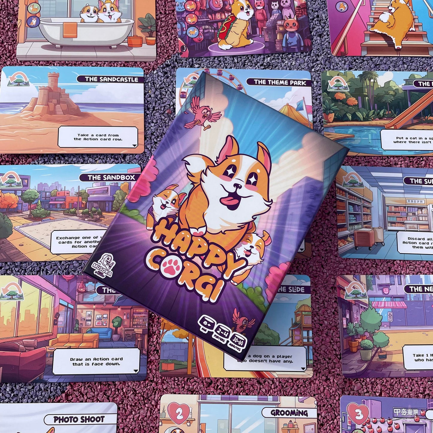 Happy Corgi box contents laid out