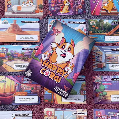 Happy Corgi box contents laid out