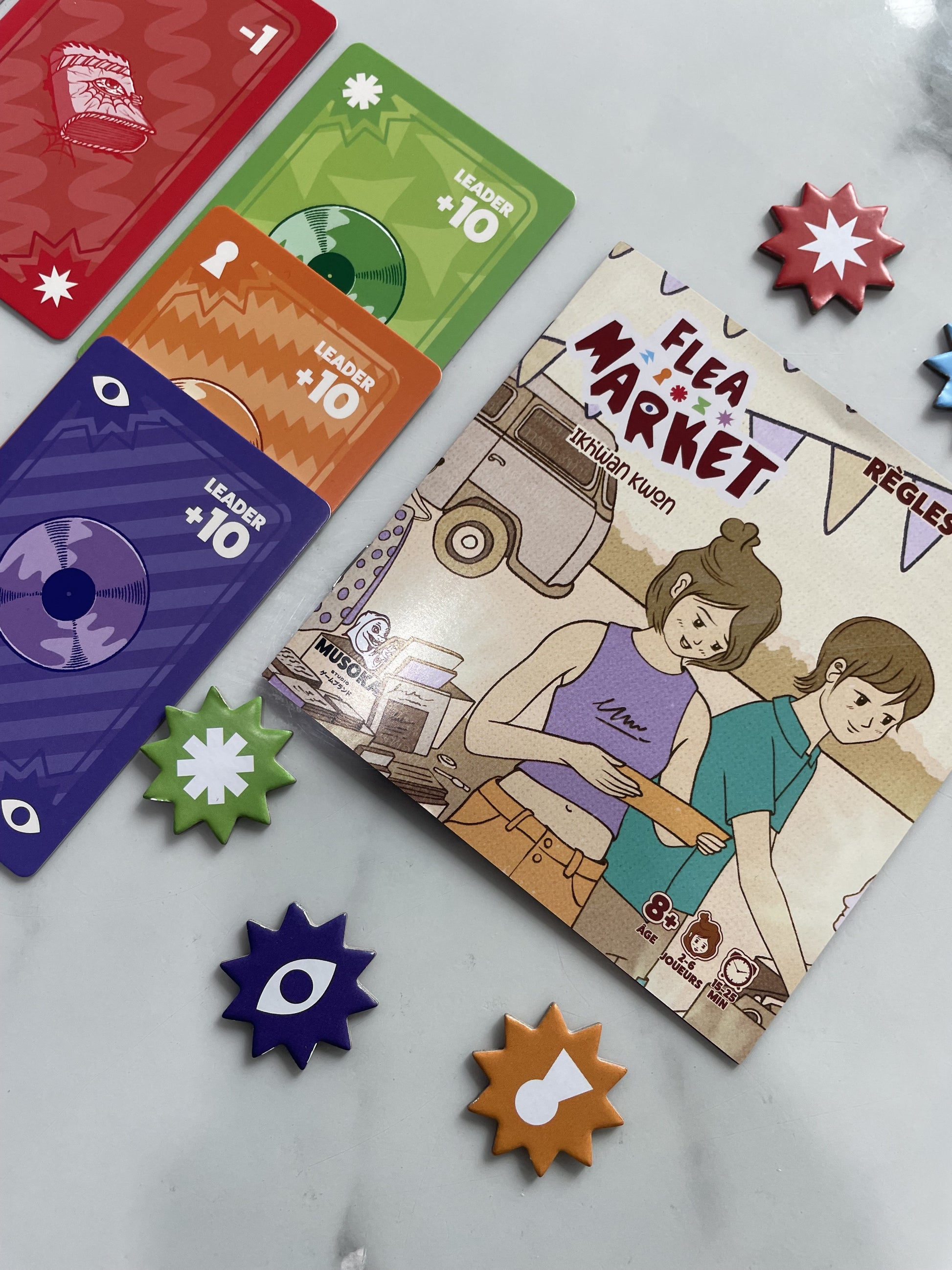 Flea Market game in progress with players collecting finds