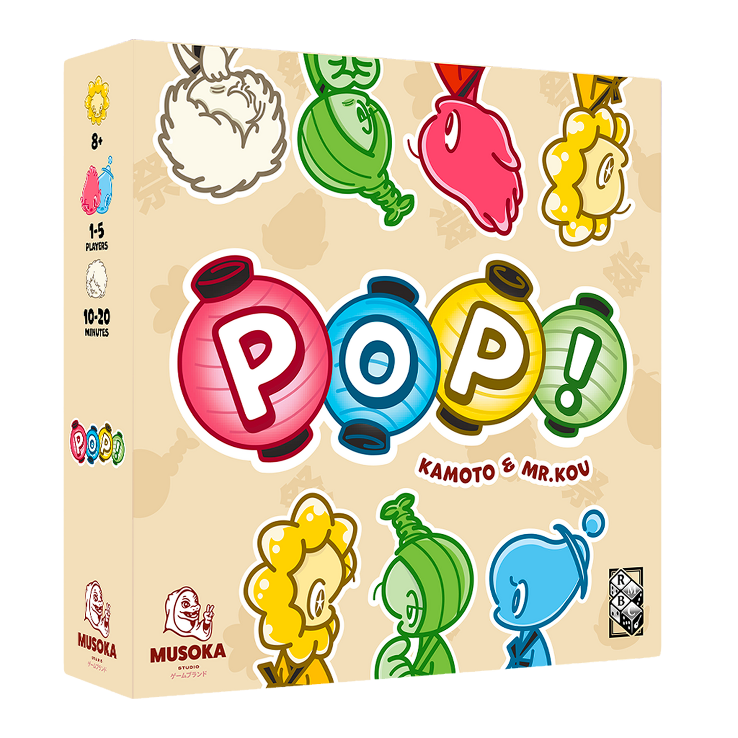 POP! card game box, 3D view — Musoka Studio explosive card game