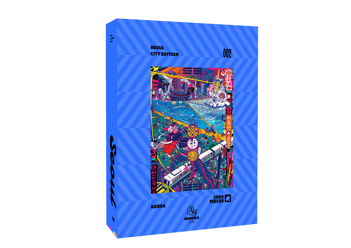 Seoul 1000-piece puzzle illustration, Cities Edition 002 by Musoka Studio