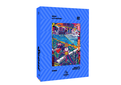 Seoul 1000-piece puzzle illustration, Cities Edition 002 by Musoka Studio