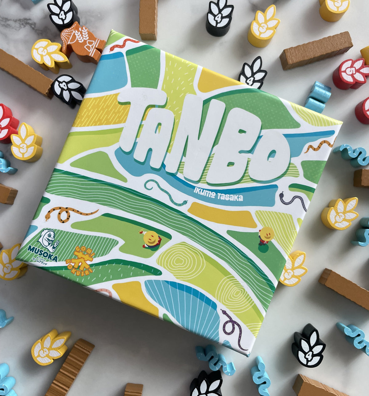 Tanbo box cover artwork inspired by Niigata rice fields