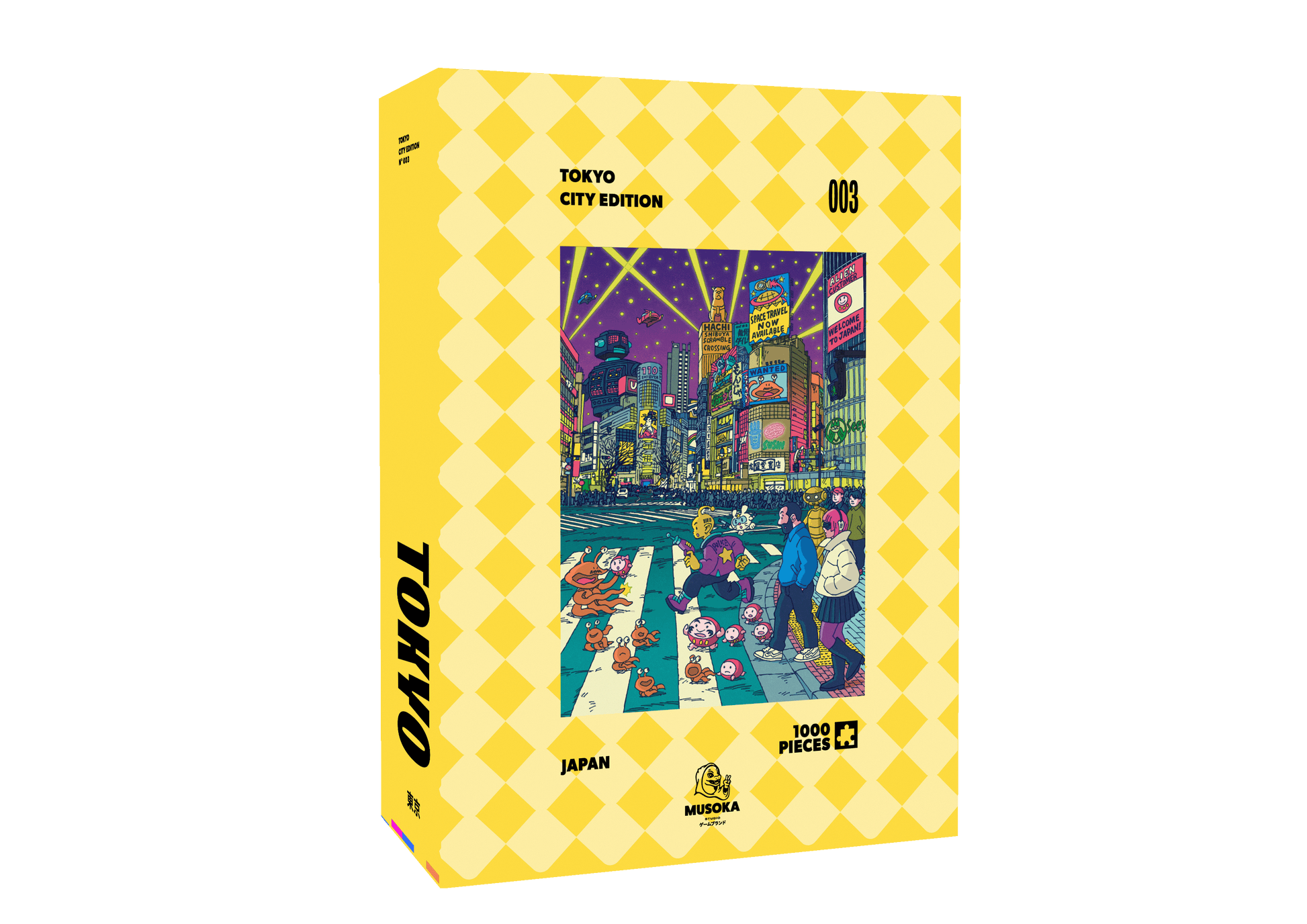Tokyo 1000-piece puzzle illustration of Shibuya Crossing, Cities Edition 003