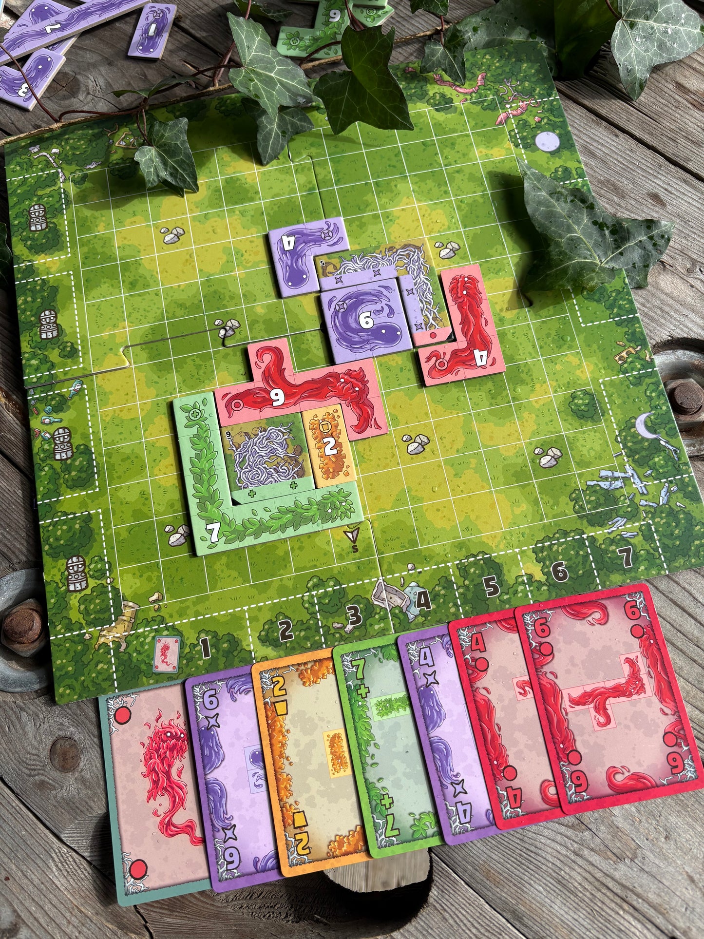 Yami polyomino tiles being placed on the kingdom map