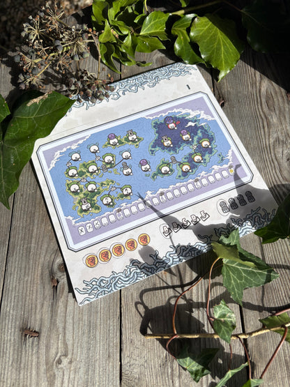 Yami components: tiles, cards and tokens laid out