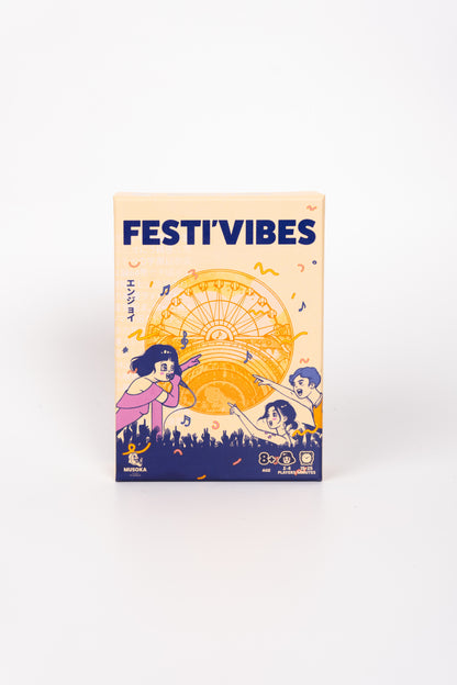 Festi'vibes card game played on a table with friends
