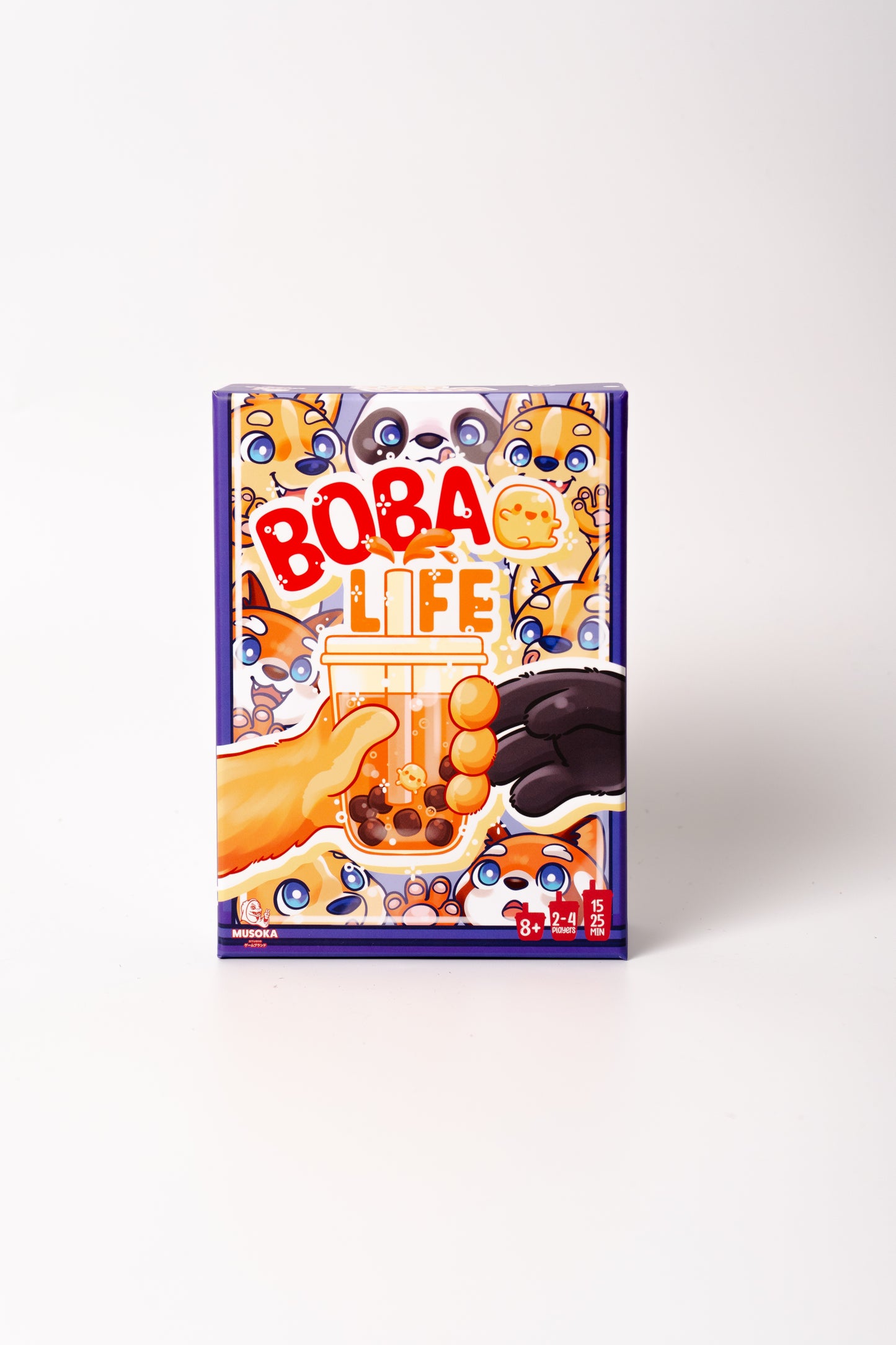 Boba Life card game set up on a table during a family game night